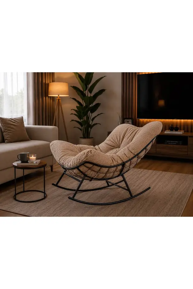 Sallanan Sandalye - Emzirme Koltuğu - Dinlenme Koltuğu - TV Koltuğu Balkon ve Kitap Okuma Koltuğu Sallanan Sandalye - Emzirme Koltuğu - Dinlenme Koltuğu - TV Koltuğu Balkon ve Kitap Okuma Koltuğu